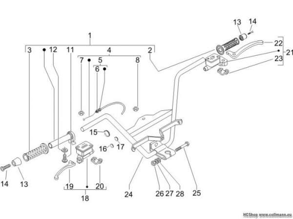 Piaggio Lenker - Hauptbremszylinder X9 125 Evolution