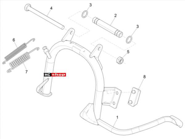 Piaggio Zip 50 4T Kippständer