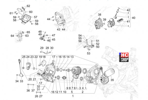 Piaggio MP3 310 HPE Sport E5+ - Elektrische Anlage - Spannungsregler-Zündspule