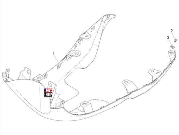 Piaggio ZIP 50 4T E5 Fahrgestell Seitenabdeckung - Spoiler