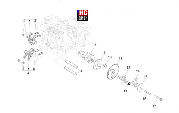 Vespa GTV 300 HPE RST - Motor - Schwinghebelhalterung