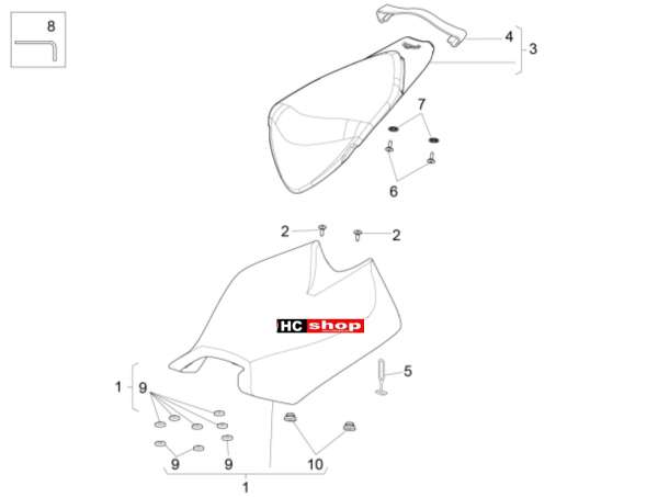 Aprilia RSV 4 1000 RR E4 ABS Aufbau Sitz