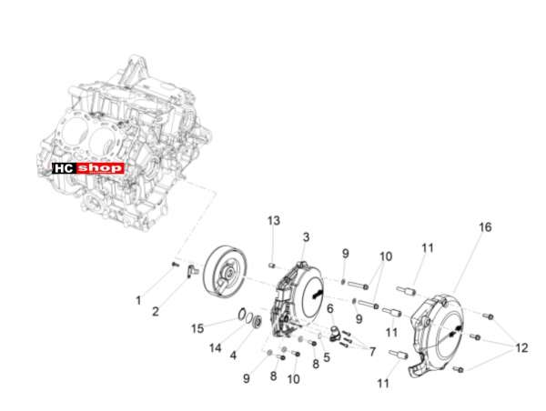 Aprilia RSV 4 1000 RR E4 ABS Motor Zünderdeckel