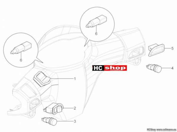 Aprilia Motard 125 Wechselschalter Umschalter Druckschalte