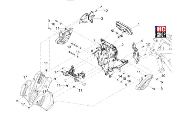 Moto Guzzi V85 TT E5 - Vordere Lichter-Instrumente