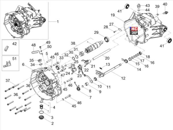Moto Guzzi V7 Stone 850 E5 Motor Schaltgetriebe