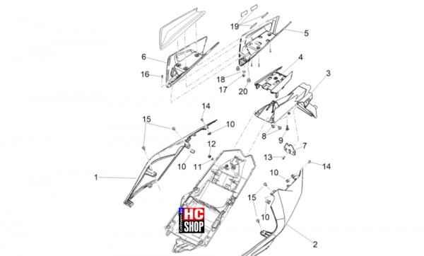 Aprilia RSV4 1100 Factory E5 - Aufbau - Heckaufbau