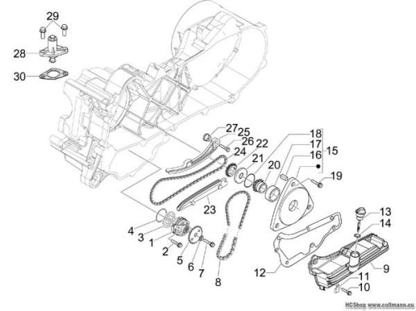 Vespa Ölpumpe LX 50 4T