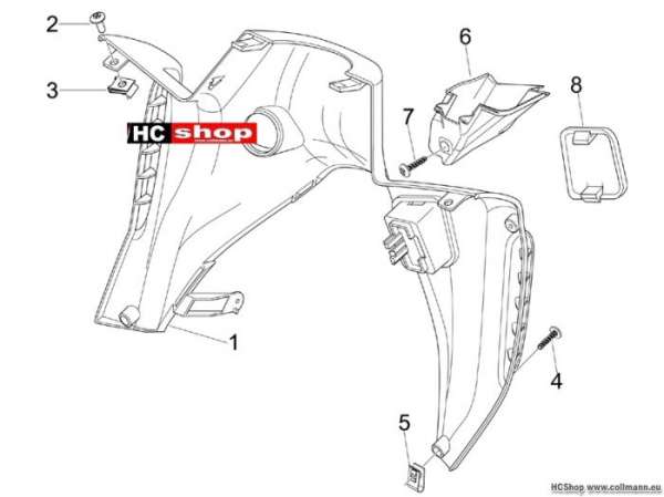 Gilera Vorderes Handschuhfach - Schild- Nexus 300