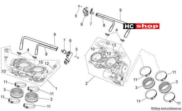 Aprilia RSV4 RR Klappenkörper