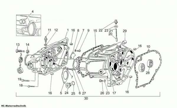 Moto Guzzi Getriebegehäuse Nevada 750