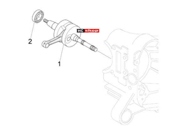 Vespa LX 50 4T Motor Kurbelwelle