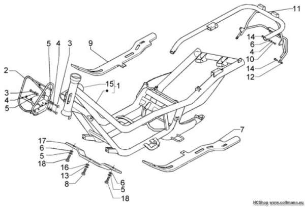 Piaggio Rahmen X9 125 Evolution