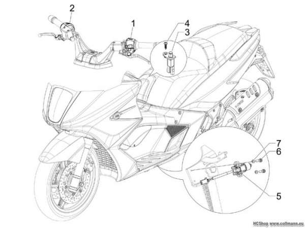 Gilera Wechselschalter - Umschalter GP 800