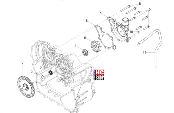Moto Guzzi Stelvio - Motor - Wasserpumpe