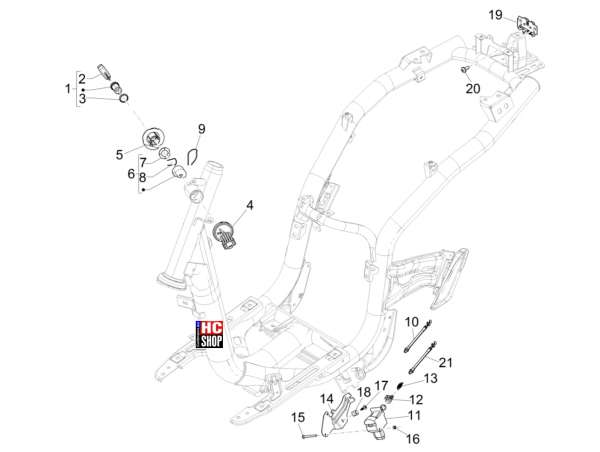 Piaggio Liberty 50 IGET E5 Fahrgestell - Karrosserie Schlossen