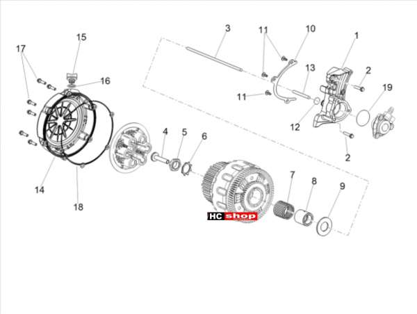 Aprillia Shiver 900 E4 ABS Motor Kupplungsdeckel