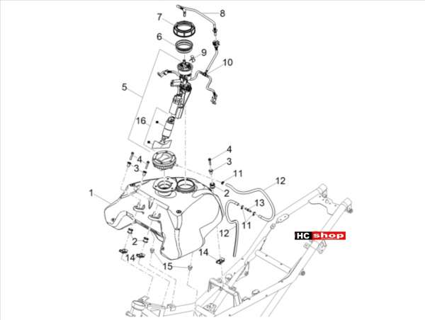 Moto Guzzi V85 TT TRAVEL PACK E4 ABS Kraftstofftank