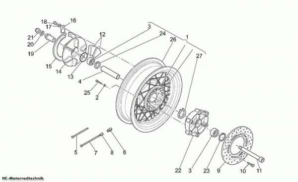 Moto Guzzi Hinterrad California Special Sport 1100