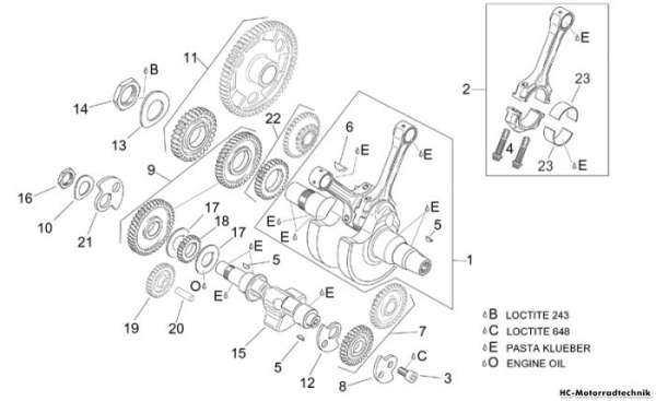 Aprilia Kurbelwelle I Tuono 1000