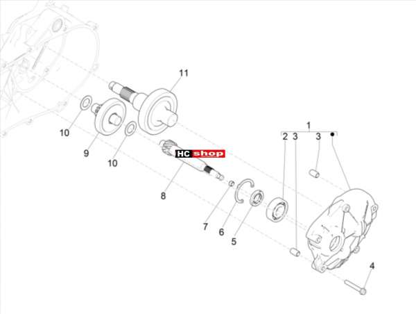 Piaggio NRG 50 2T E4 - Motor Einheit Getriebe