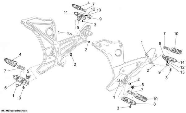 Moto Guzzi Fussrasten I Norge 850 850