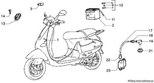 Vespa Elektrische Ausrüstung 50 4T