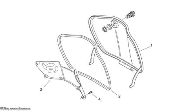 Aprilia Mittlerer Aufbau I - Konsole Scarabeo 50 2T