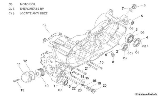 Aprilia Mittleres Halbgehäuse Leonardo 125-150