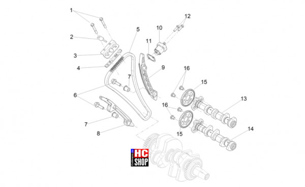 Aprilia RS 457 8V E5 - Motor - Steuer