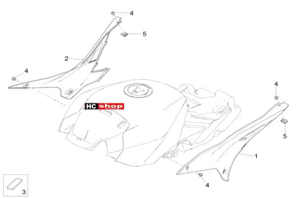 Aprilia RSV 4 1000 RR E4 ABS Aufbau Mittlerer Aufbau
