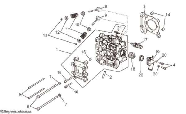 Aprilia Zylinderkopf Scarabeo IE Light 125/200