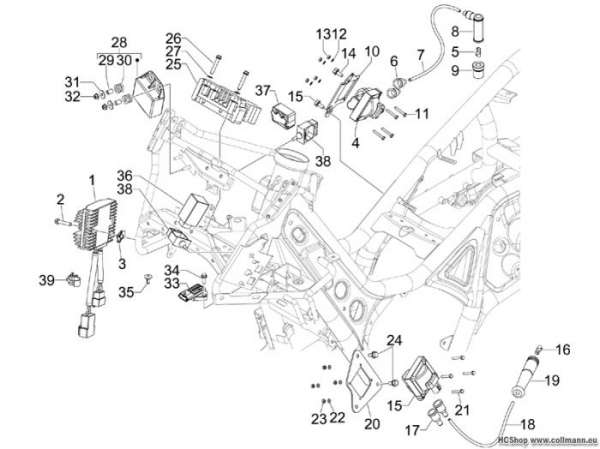 Gilera Spannungsreglerern - Elektronisches GP 800