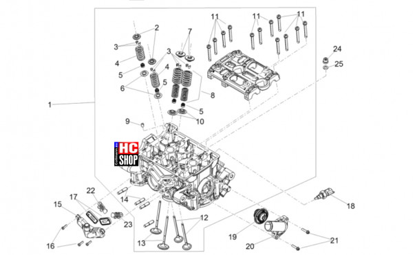 Aprilia RS 660 Factory E5+ - Motor - Zylinderkopf-Ventile