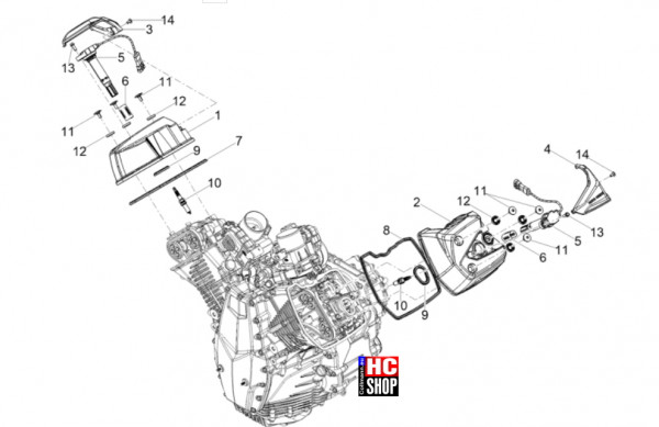 Moto Guzzi Stelvio - Motor - Zylinderkopfabdeckung