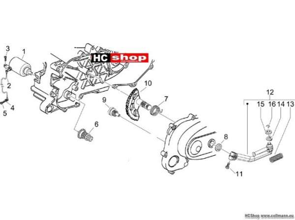 Piaggio Starter - Elektrischer starter TPH 50