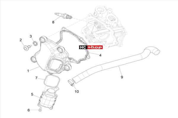 PIAGGIO MP3 300 HPE - 300 HPE SPORT Zylinderkopfabdeckung