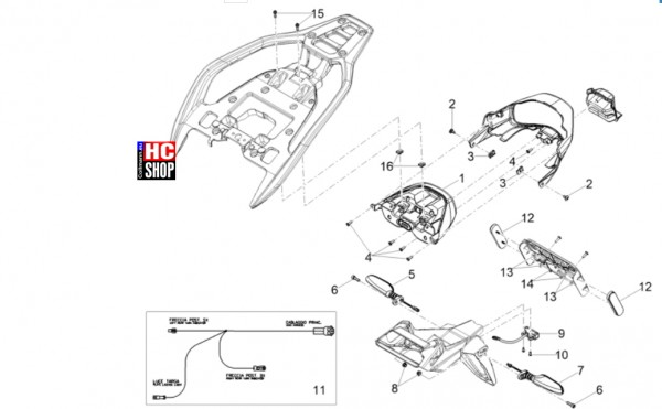 Moto Guzzi Stelvio - Vorderer Lichter-Instrumente - Hinterleuchten