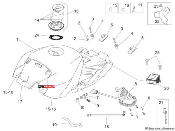 Aprilia RSV4 RR Race Pack Kraftstofftank