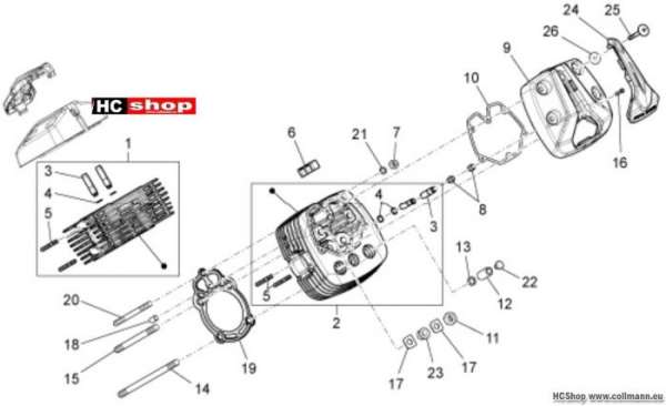 Moto Guzzi V7 Special Zylinderkopf