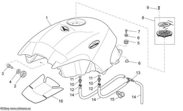 Moto Guzzi Kraftstofftank 1200 Sport 8V