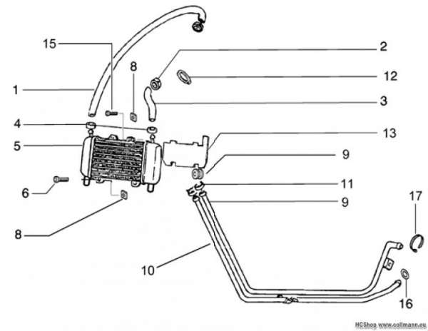 Gilera Kühlanlage Runner 50 Purejet