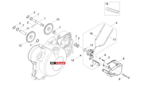 Aprilia SX 50 E4 - Motor Ölpumpe