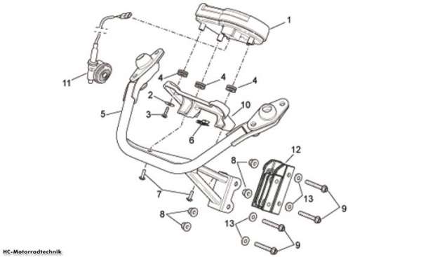 Aprilia Instrumententafel RS 50