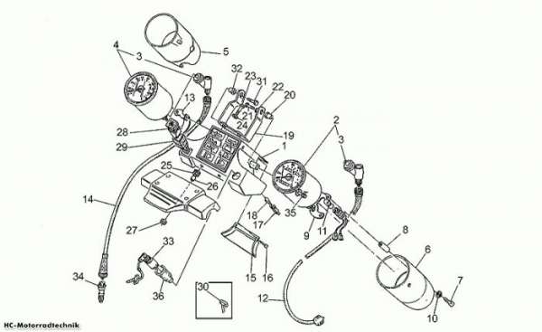 Moto Guzzi Instrumententafel Nevada 750