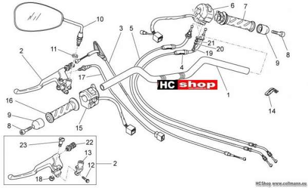 Moto Guzzi V7 Special Lenkstange - Schaltungen