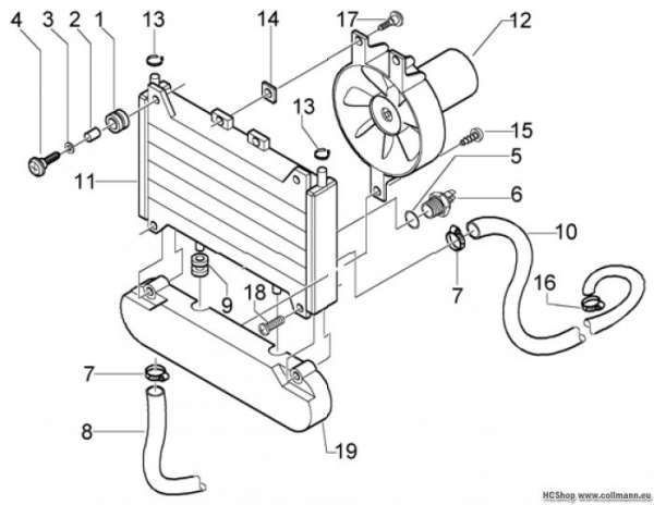 Piaggio Wasserradiator X9 125 Evolution
