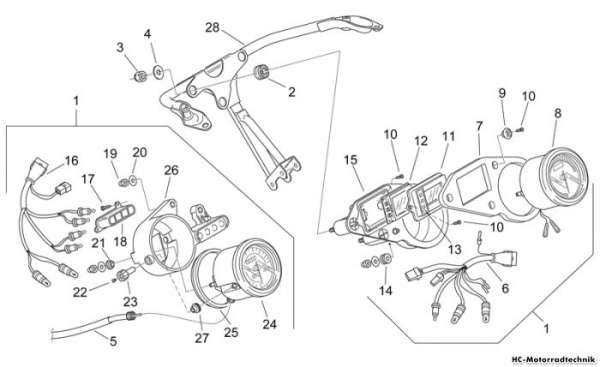 Aprilia Instrumententafel RS 125