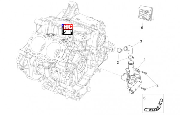 Aprilia Tuono V4 Factory 1100 E5 SE 09 SBK - Wasserpumpe