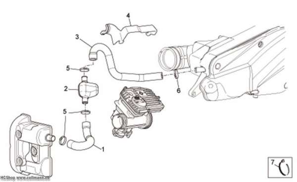 Aprilia Oildampfrückf.-Anlage Scarabeo IE Light 125/200